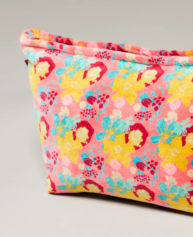 Large Cotton Cosmetics Bag - Mackintosh coral