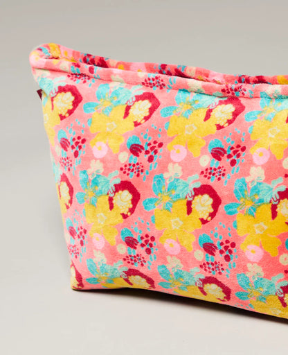 Large Cotton Cosmetics Bag - Mackintosh coral