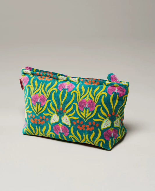Large Cotton Cosmetics Bag - Muguet bayou