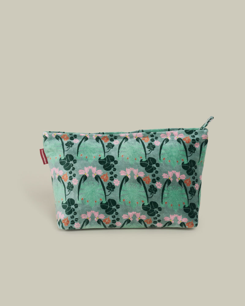 Large Cotton Cosmetics Bag - William Sage Green