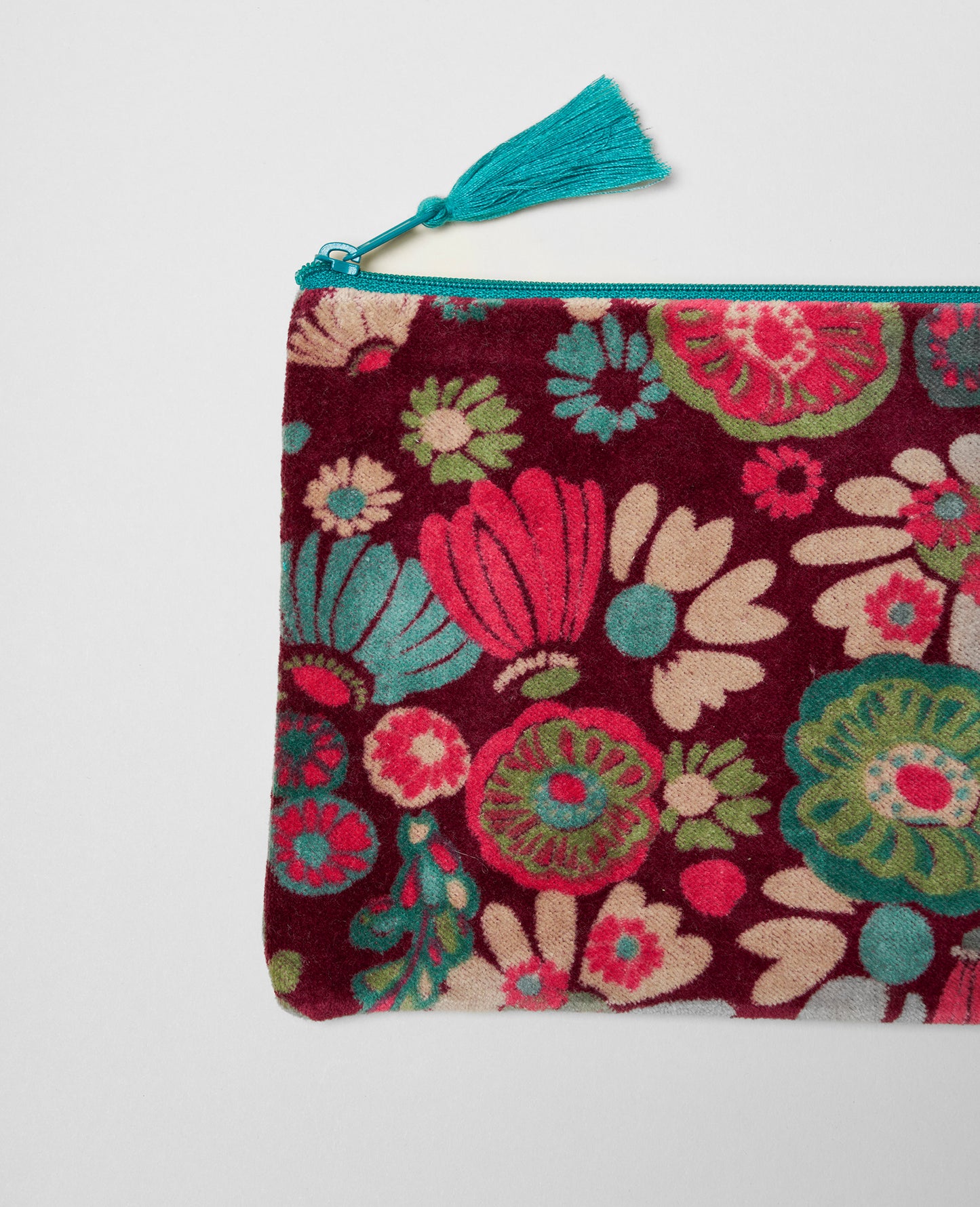 Medium Zipped Pouch - Molly Burgundy