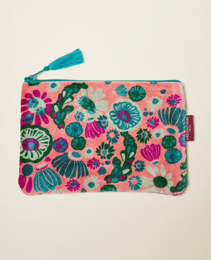 Medium Zipped Pouch - Molly Coral