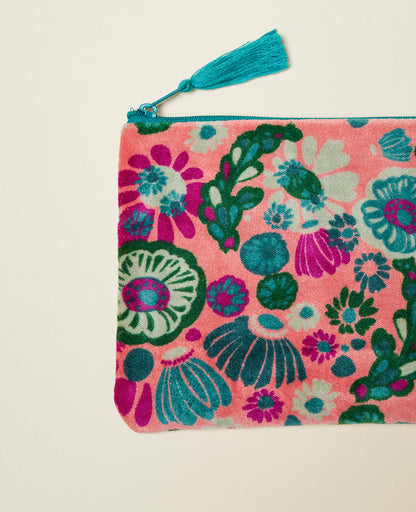 Medium Zipped Pouch - Molly Coral