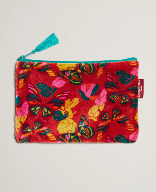Medium Zipped Pouch - Holy red clay