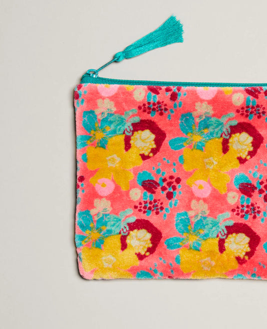Medium Zipped Pouch - Mackintosh coral