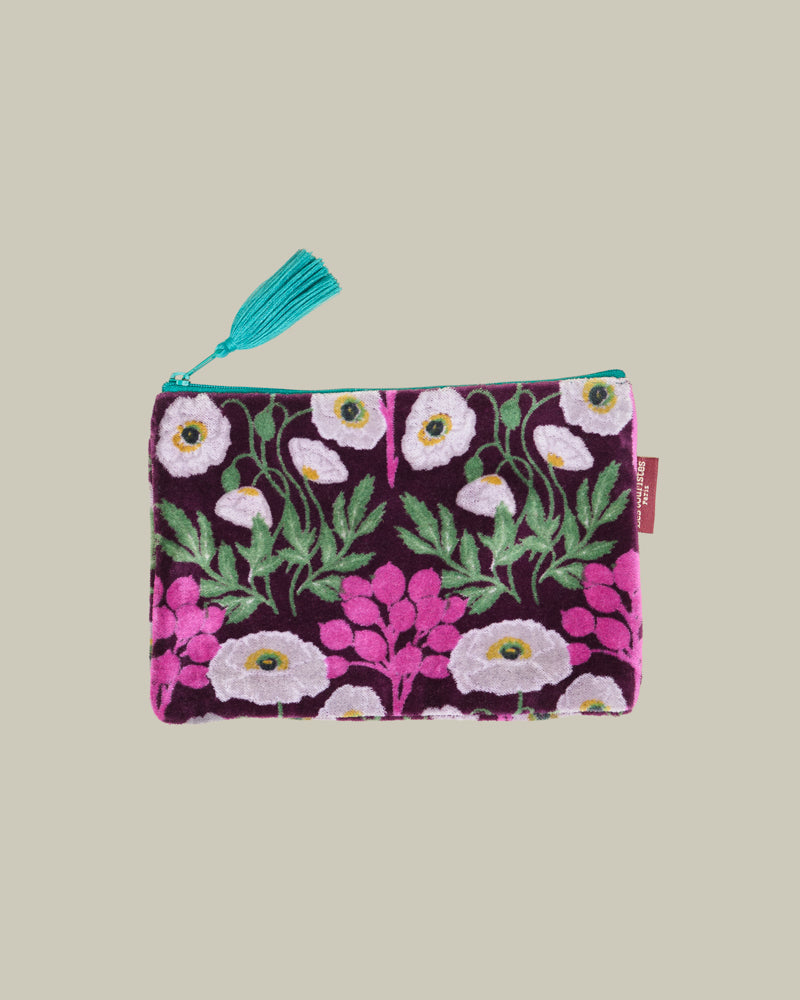 Medium Zipped Pouch - Poppy Fig