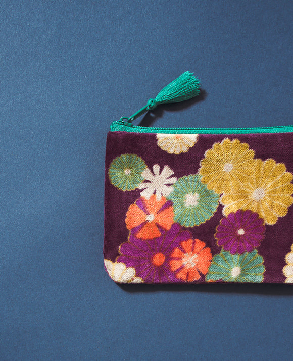 Small Cotton Cosmetics Bag - Mellow Fig