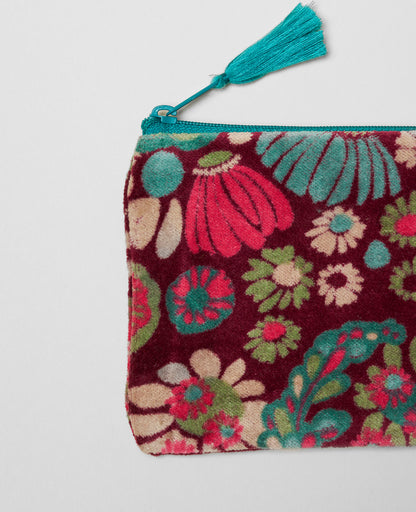 Small Velvet Pouch - Molly Burgundy