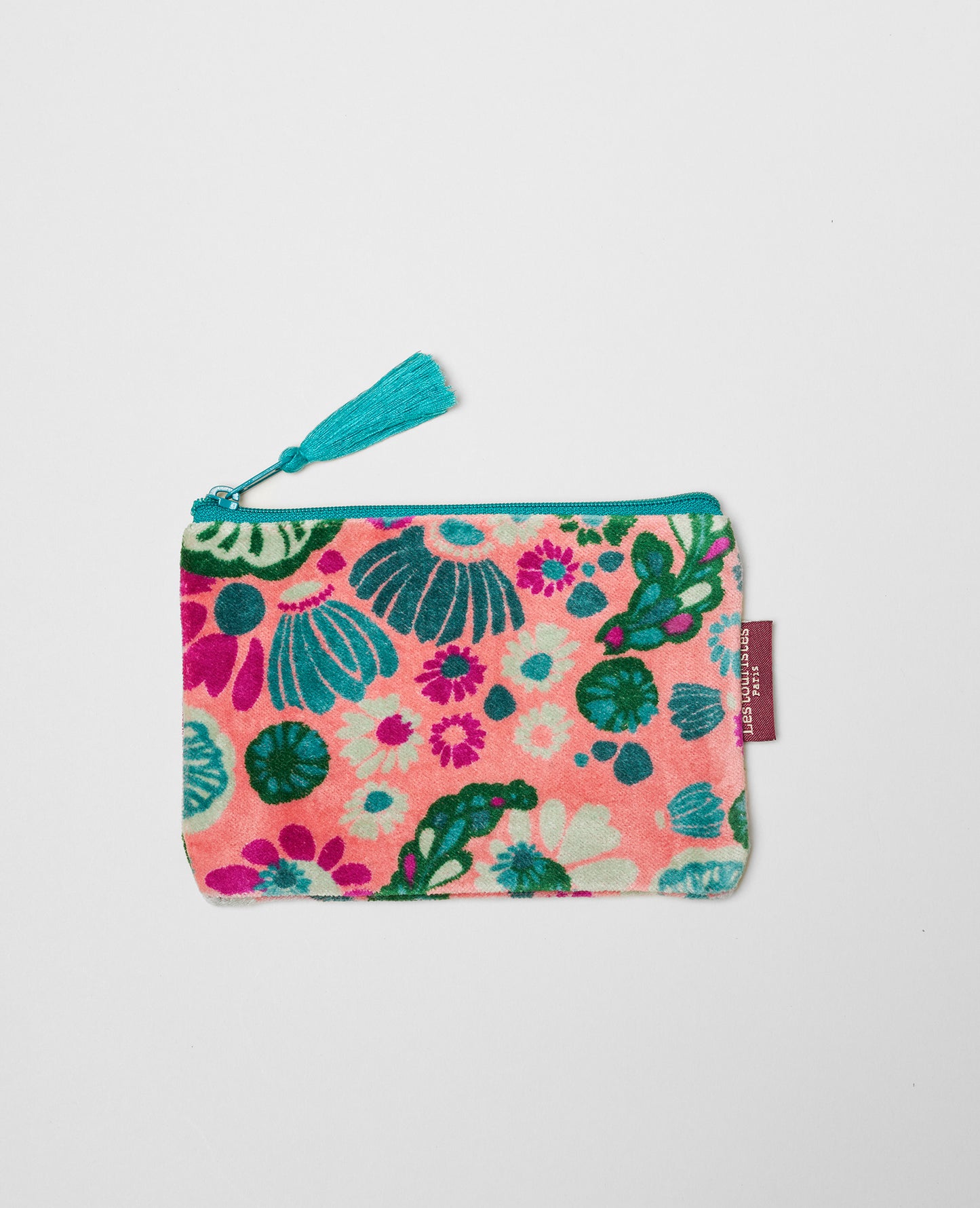 Small Velvet Pouch - Molly Coral