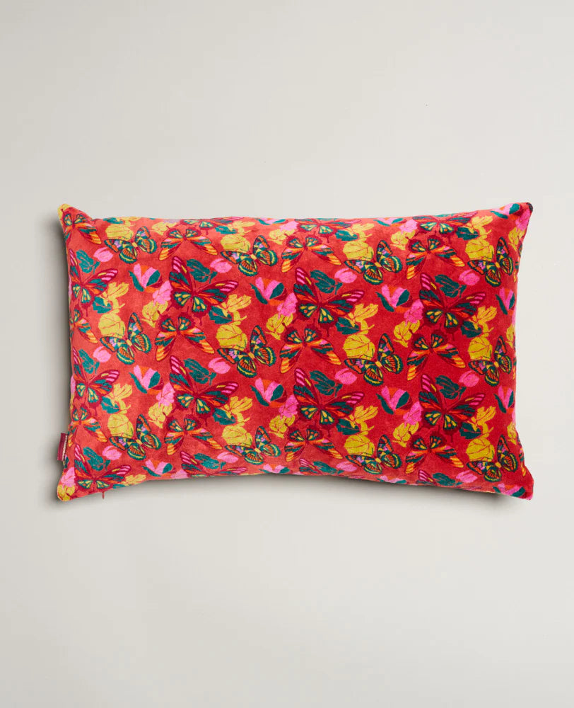 Rectangle Cotton Velvet cushion - Holy red clay