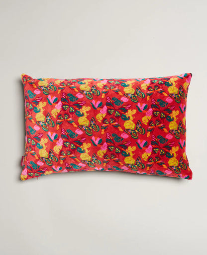 Rectangle Cotton Velvet cushion - Holy red clay