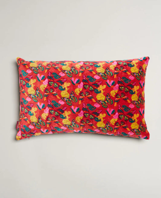 Rectangle Cotton Velvet cushion - Holy red clay