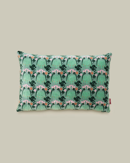 Rectangle Cotton Velvet cushion - William Sage Green