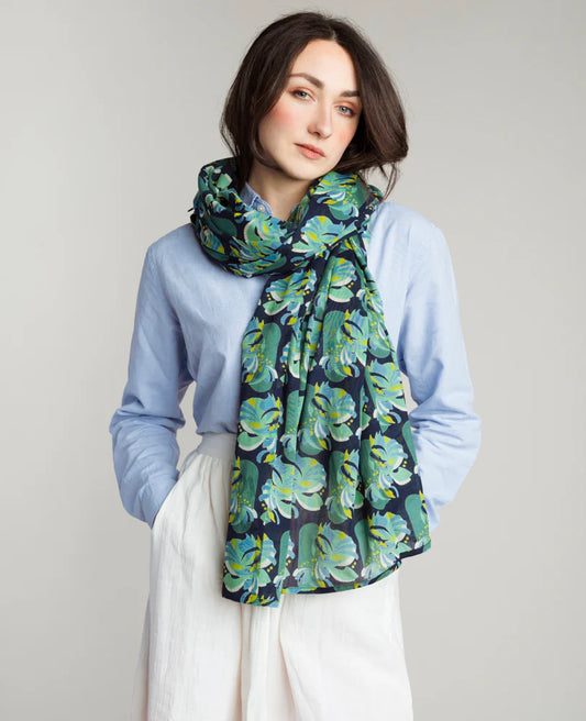 Les Touristes Cotton Scarf - Split navy