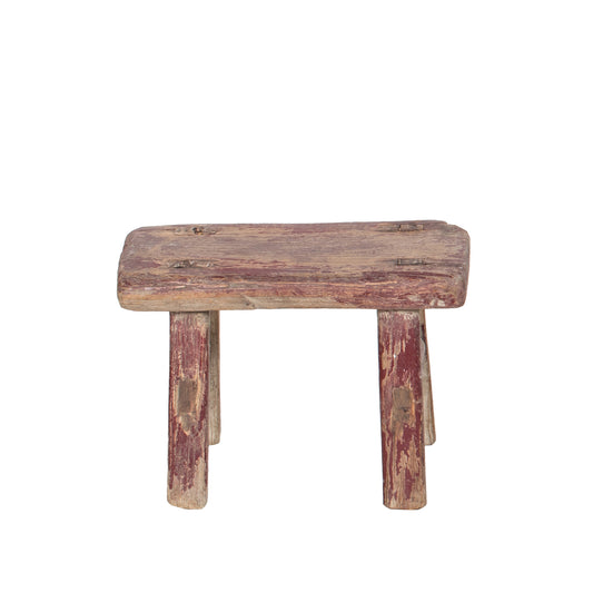 Vintage Chinese Elm Low Stool No.01