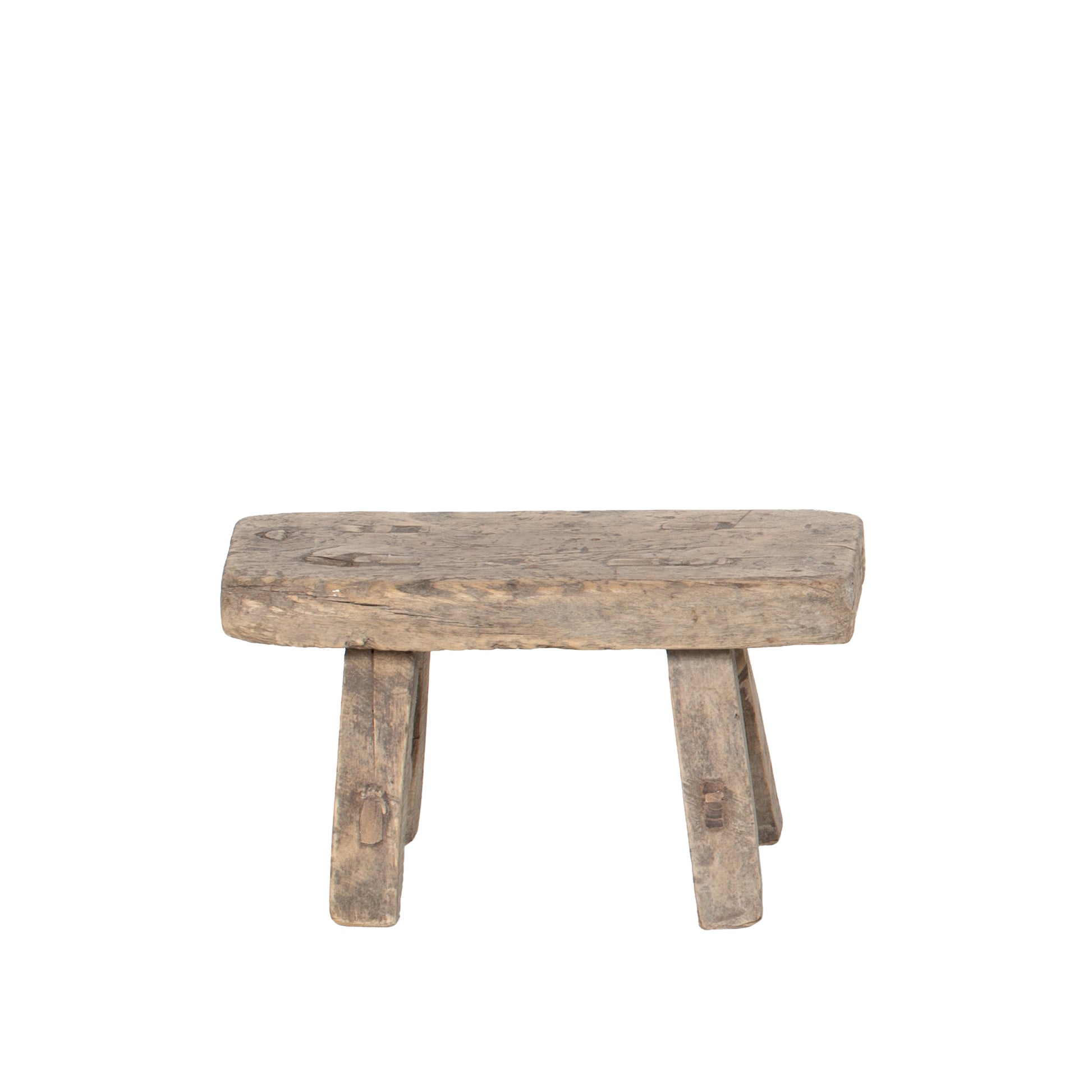 Vintage Chinese Elm Low Stool No.17