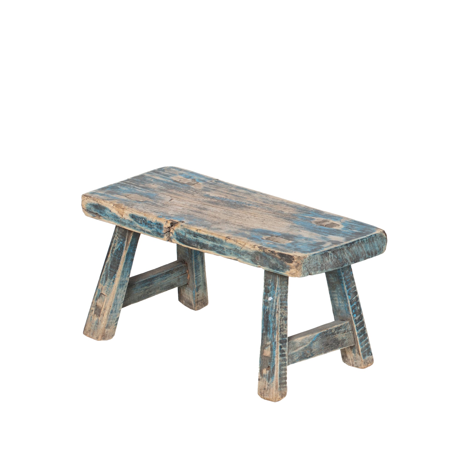 Vintage Chinese Elm Low Stool No.02