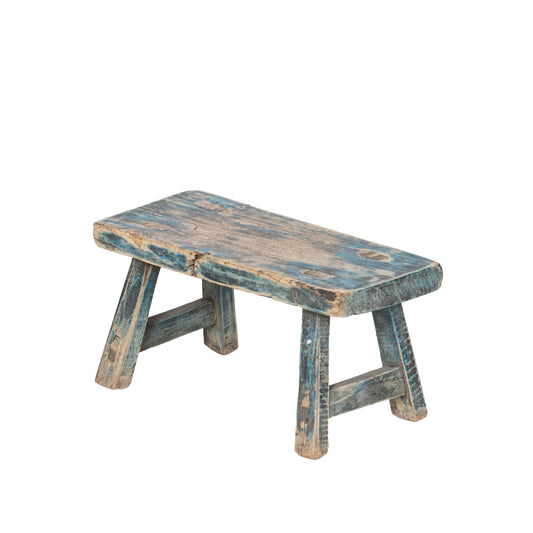 Vintage Chinese Elm Low Stool No.02