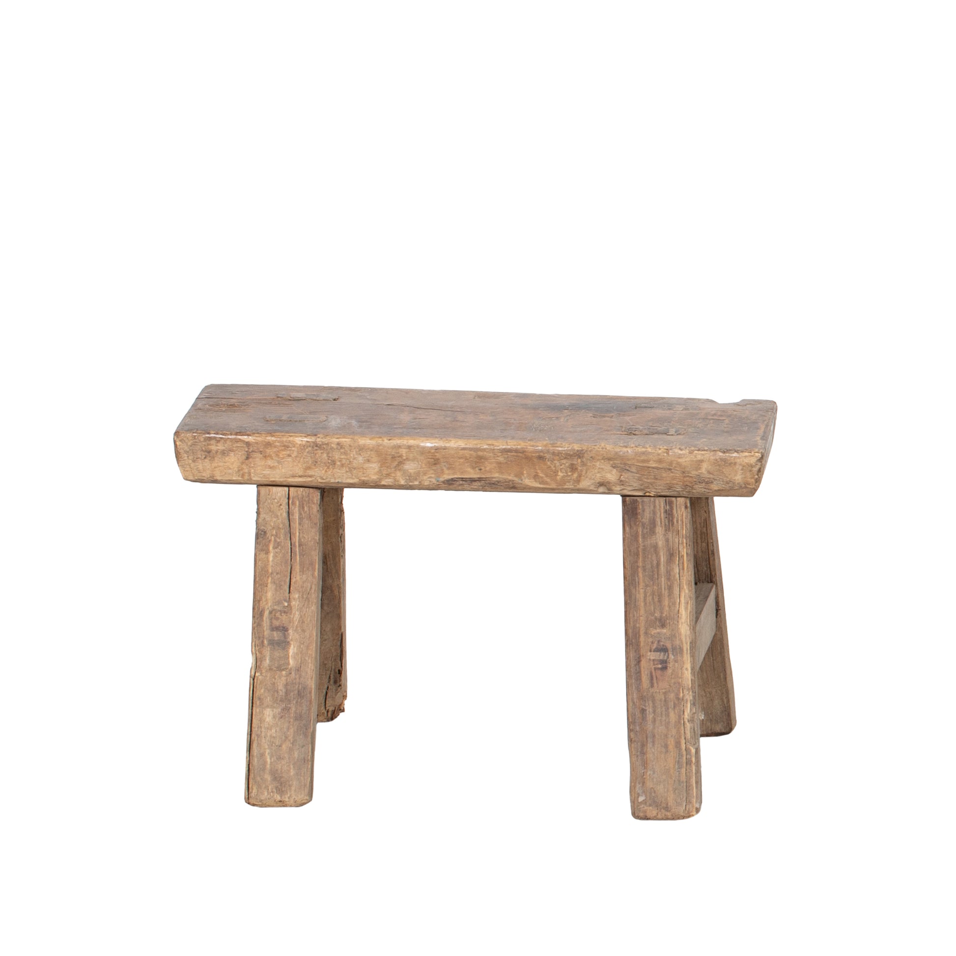 Vintage Chinese Elm Low Stool No.21