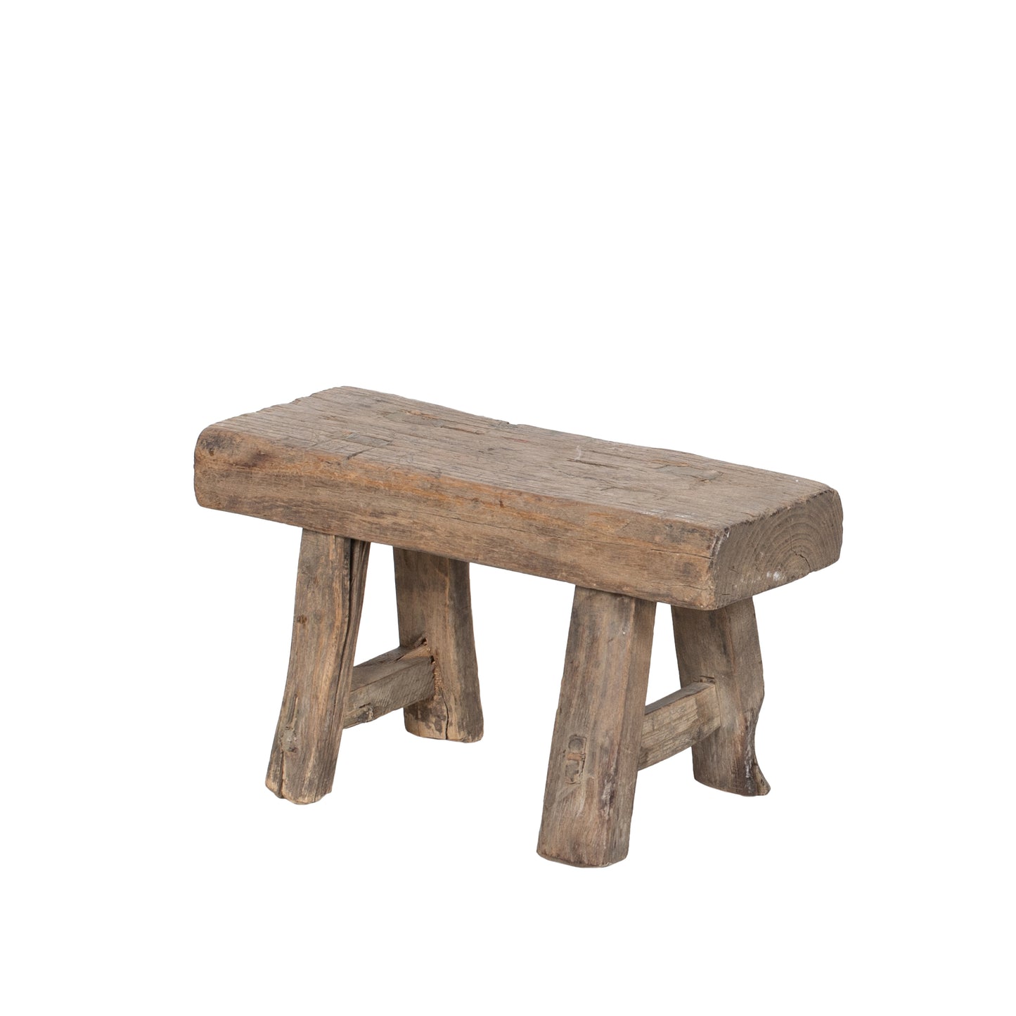 Vintage Chinese Elm Low Stool No.22
