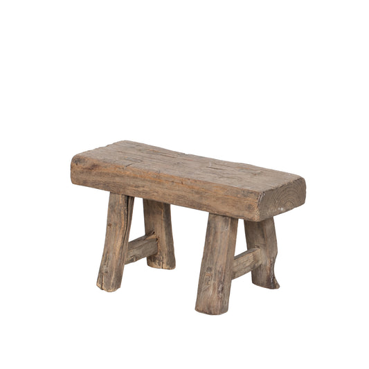 Vintage Chinese Elm Low Stool No.22