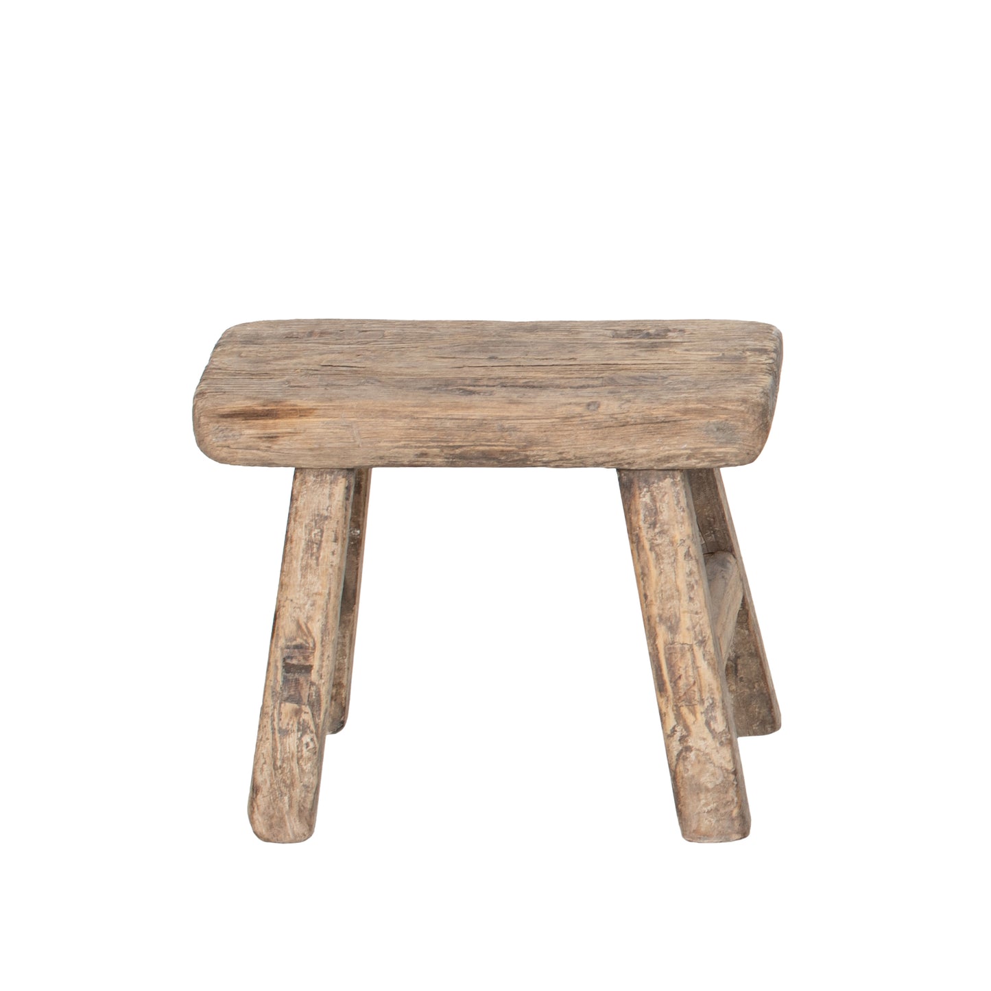 Vintage Chinese Elm Low Stool No.25