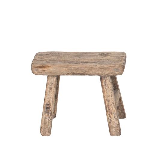 Vintage Chinese Elm Low Stool No.25
