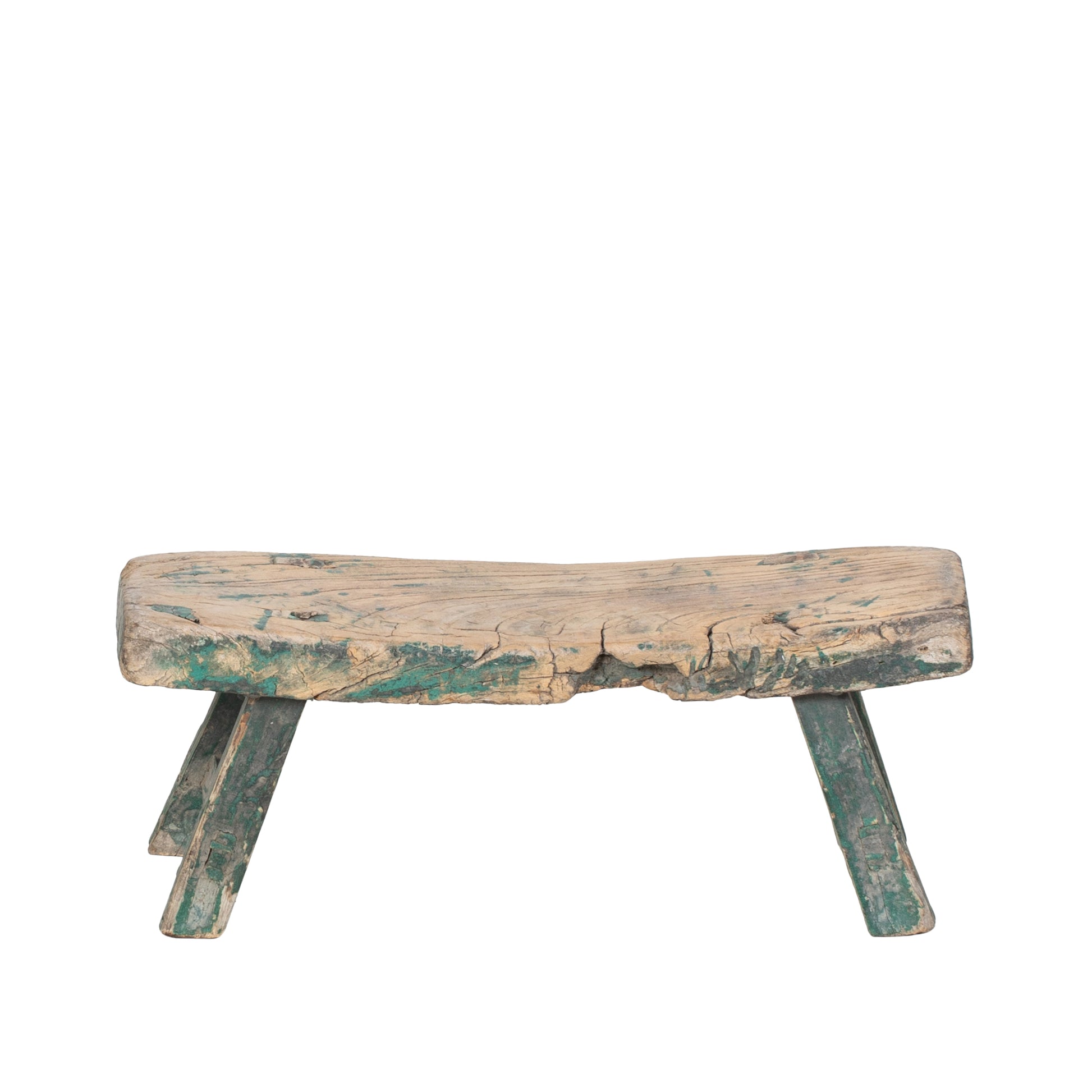 Vintage Chinese Elm Low Stool No.03