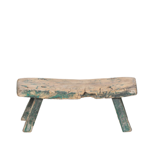 Vintage Chinese Elm Low Stool No.03