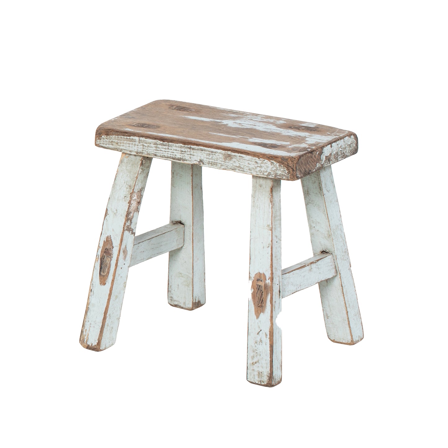 Vintage Chinese Elm Low Stool No.04