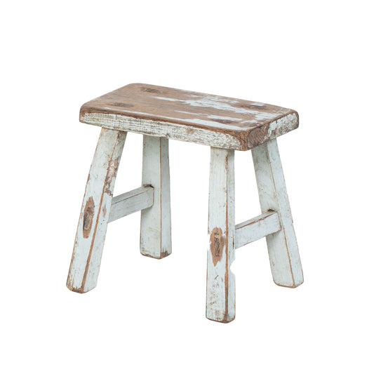 Vintage Chinese Elm Low Stool No.04