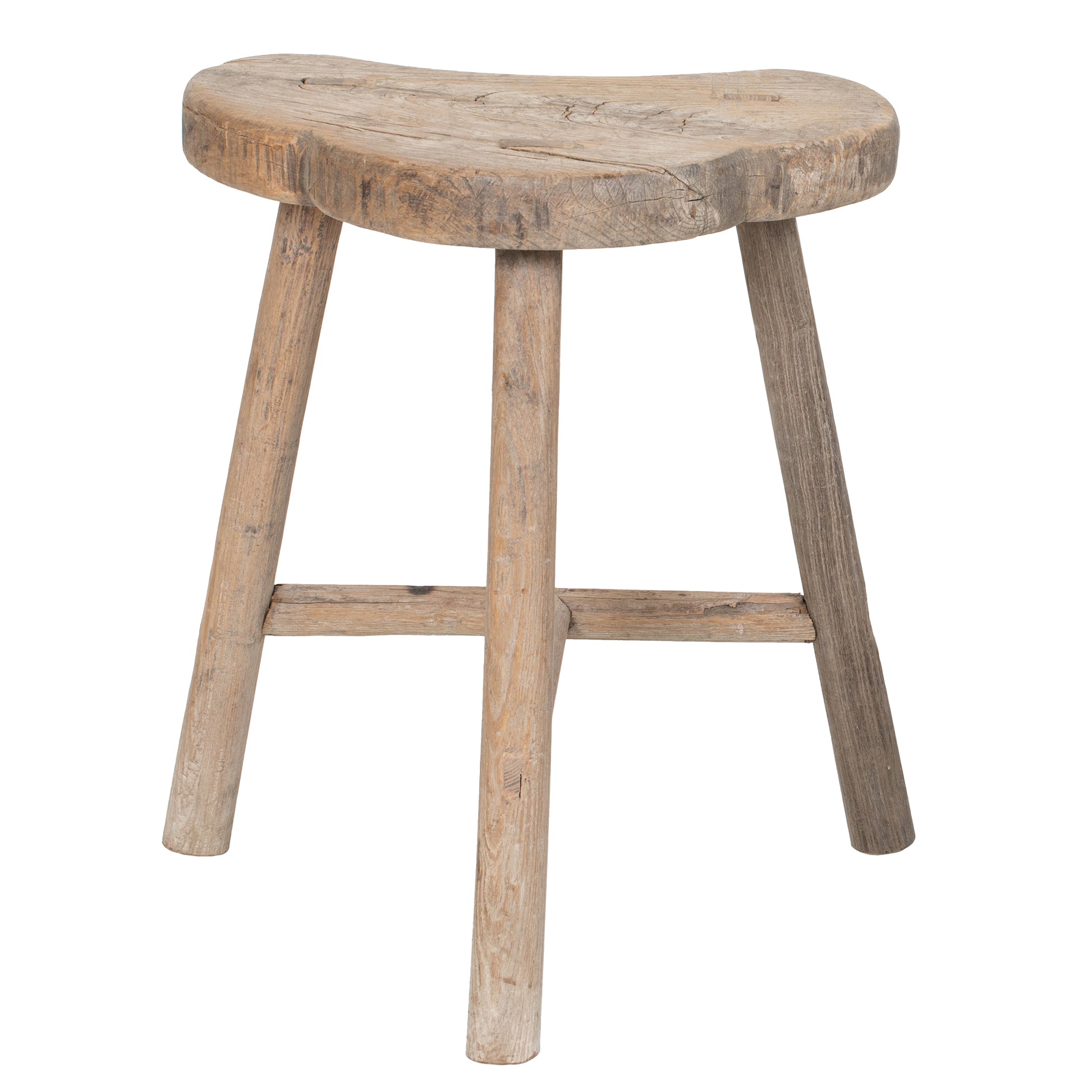 Vintage Chinese Elm Stool No.09