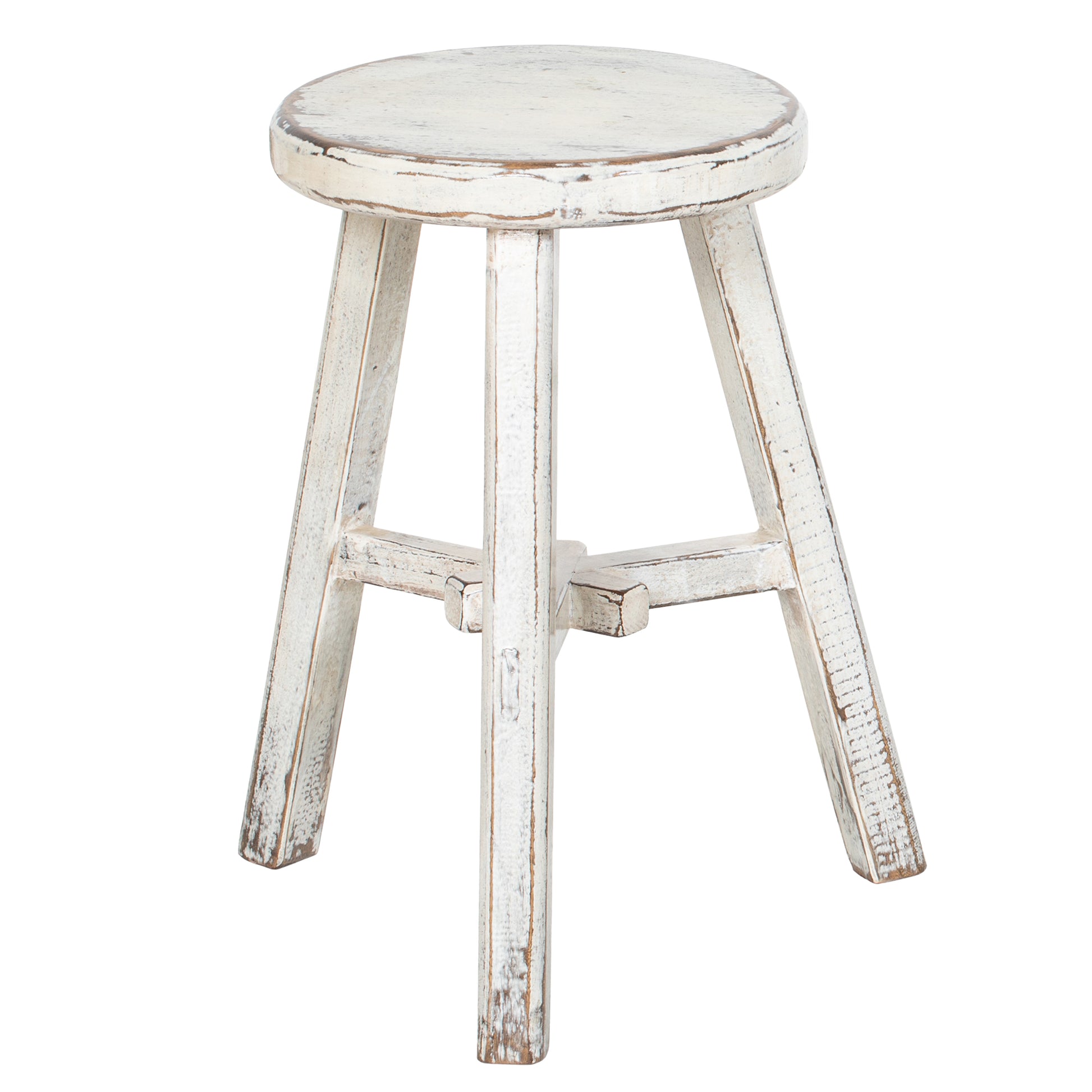 Painted Vintage Chinese Elm Stool No.05