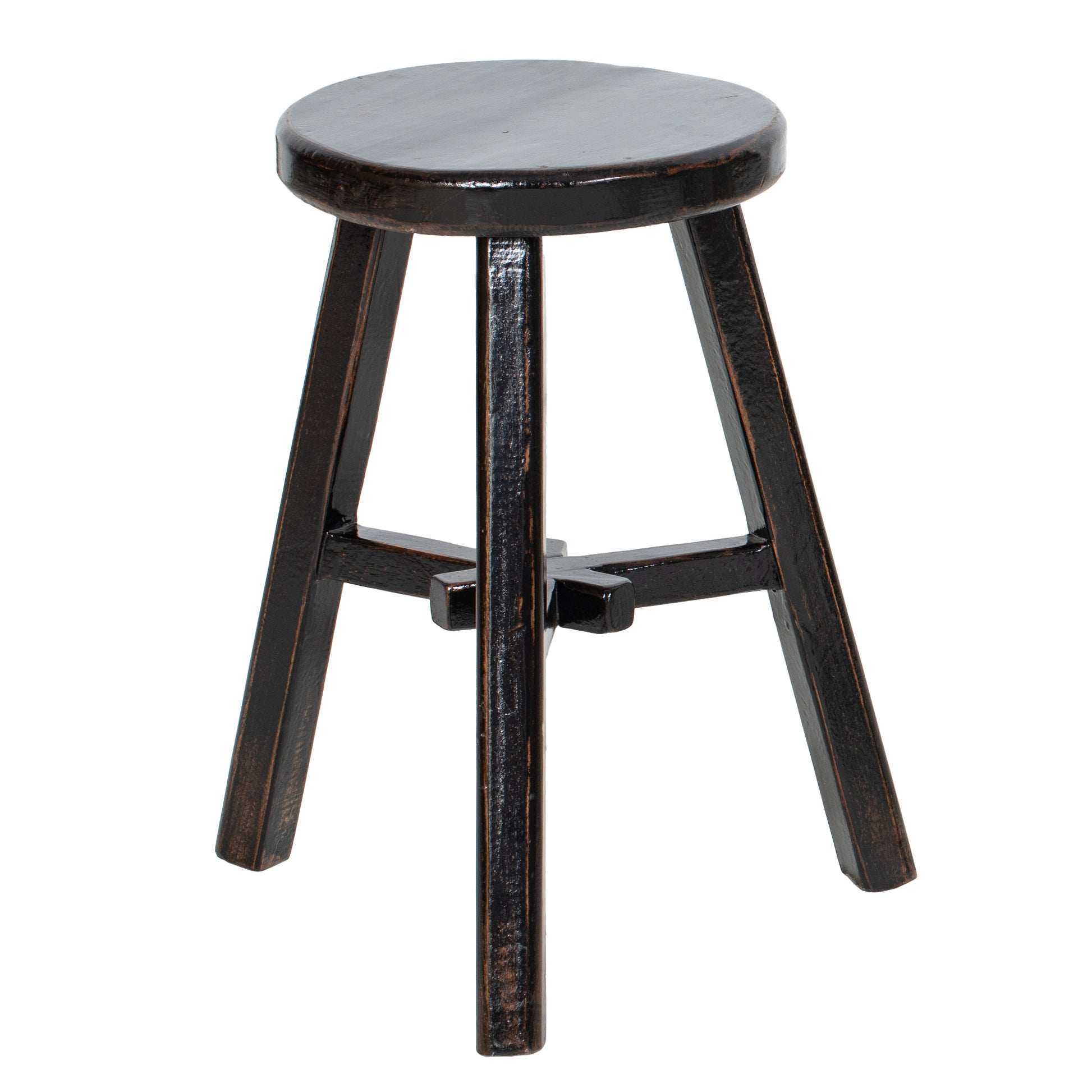 Painted Vintage Chinese Elm Stool No.08