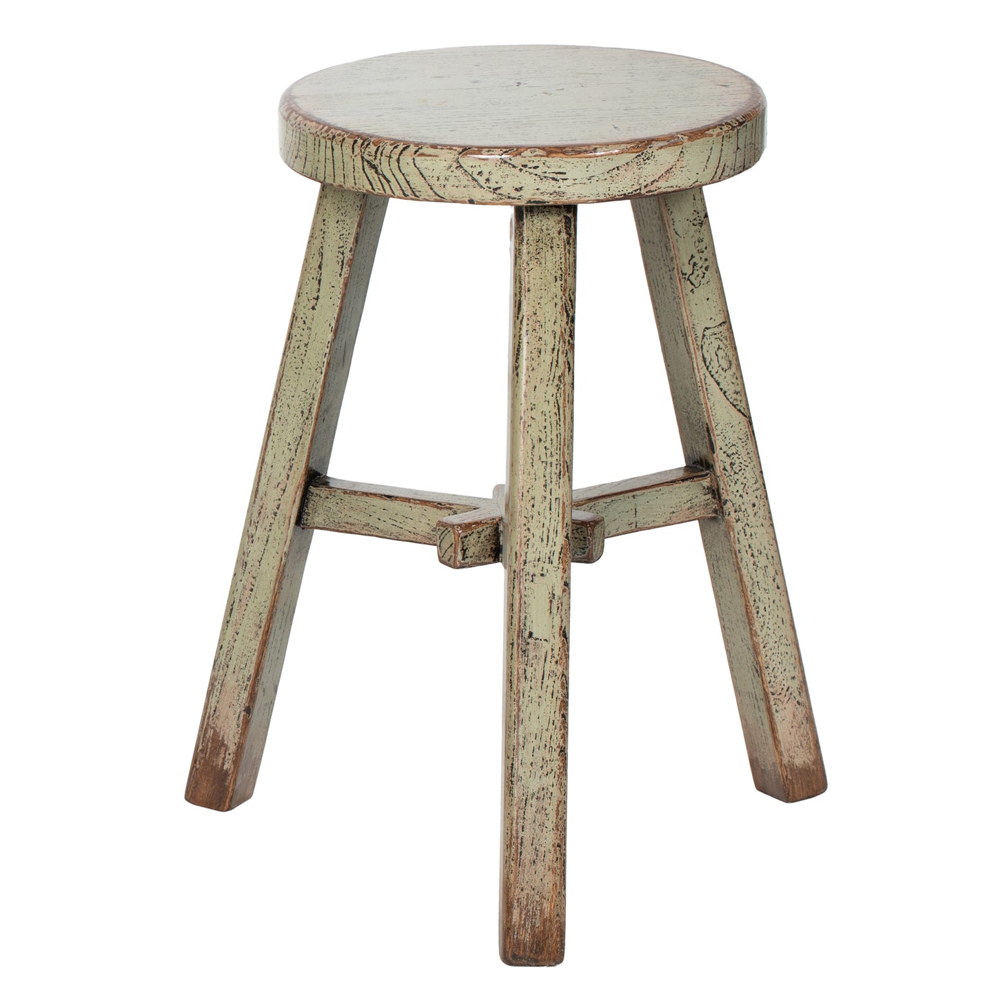 Painted Vintage Chinese Elm Stool No.10