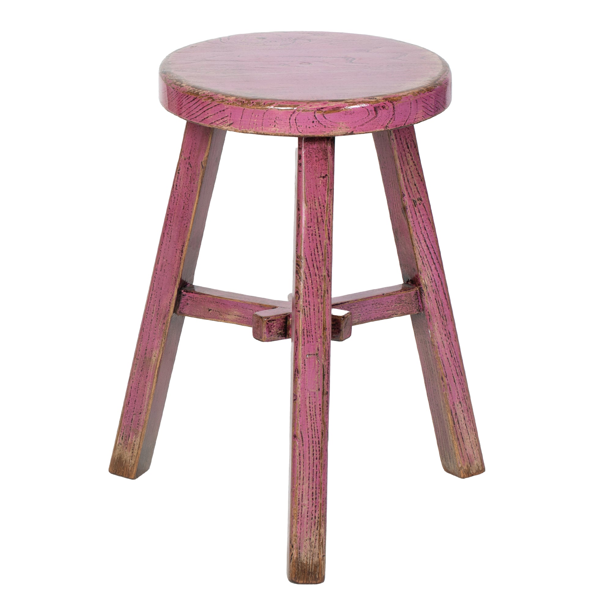 Painted Vintage Chinese Elm Stool No.11