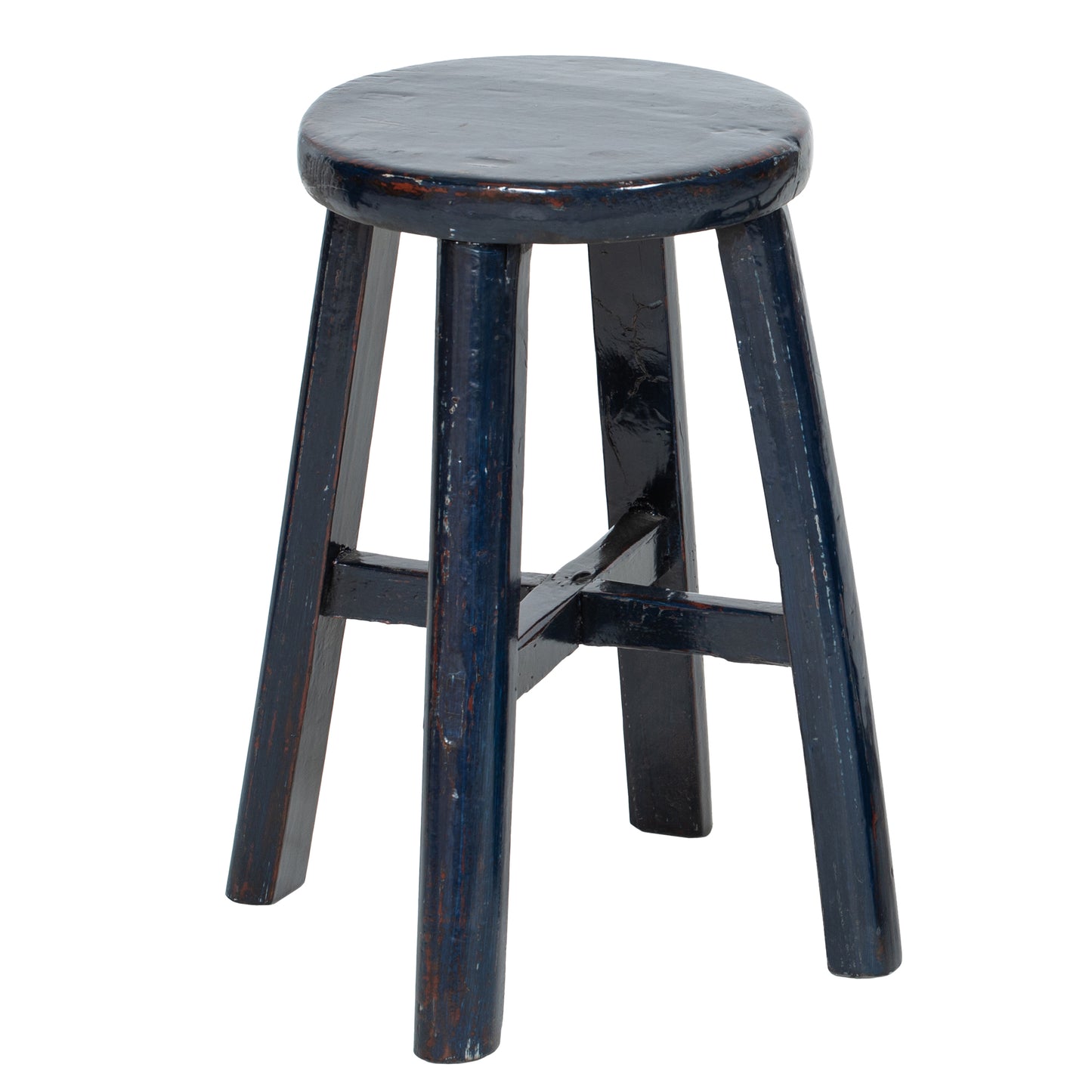 Painted Vintage Chinese Elm Stool No.15