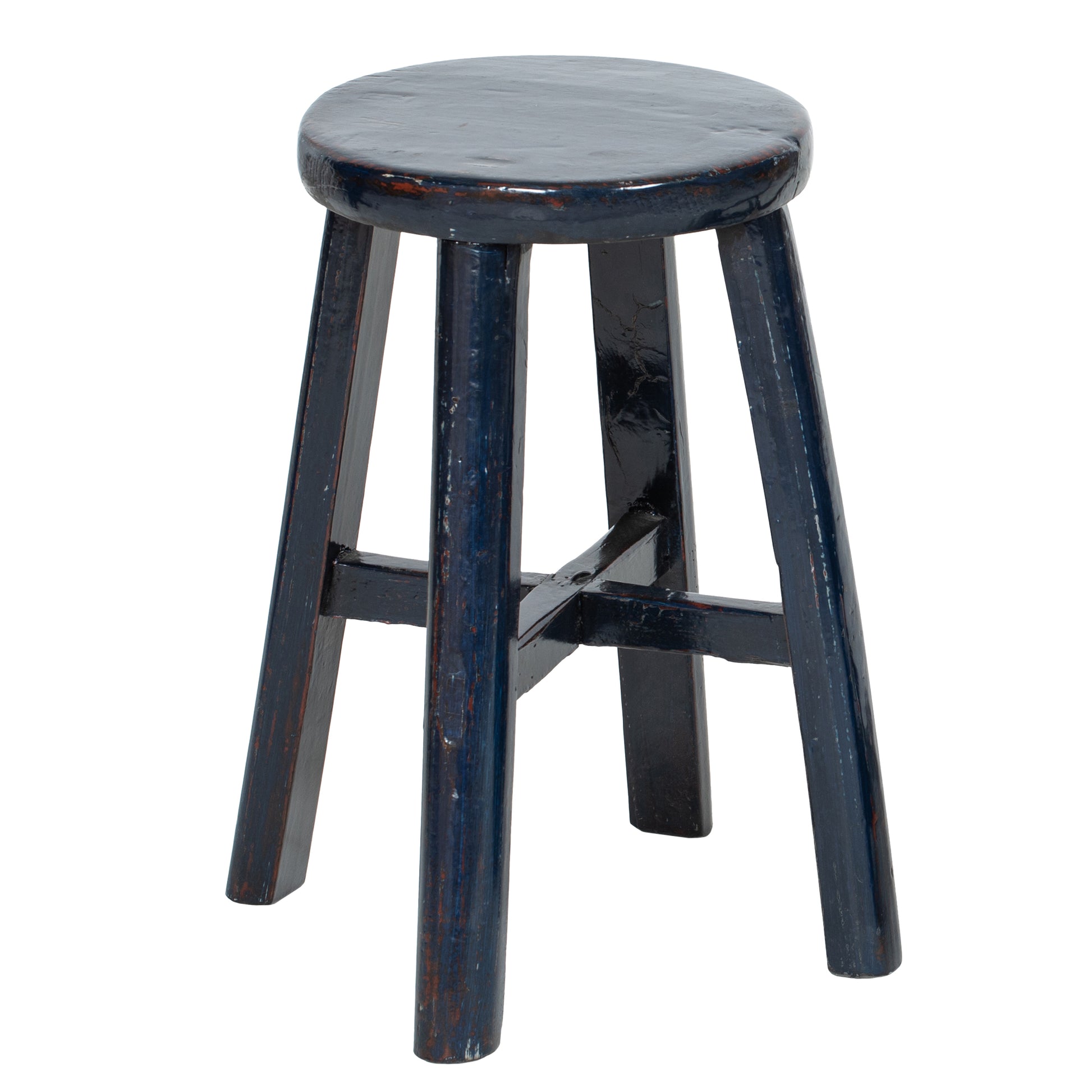 Painted Vintage Chinese Elm Stool No.15