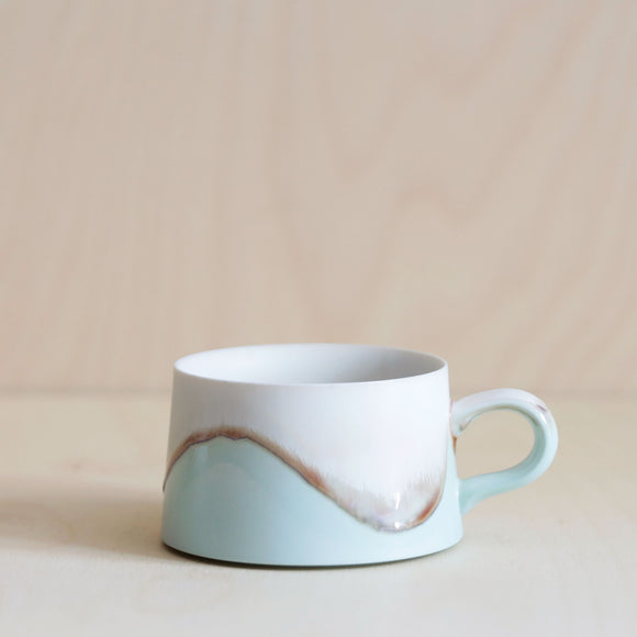 Porcelain Jade&White Glaze Coffee Mug