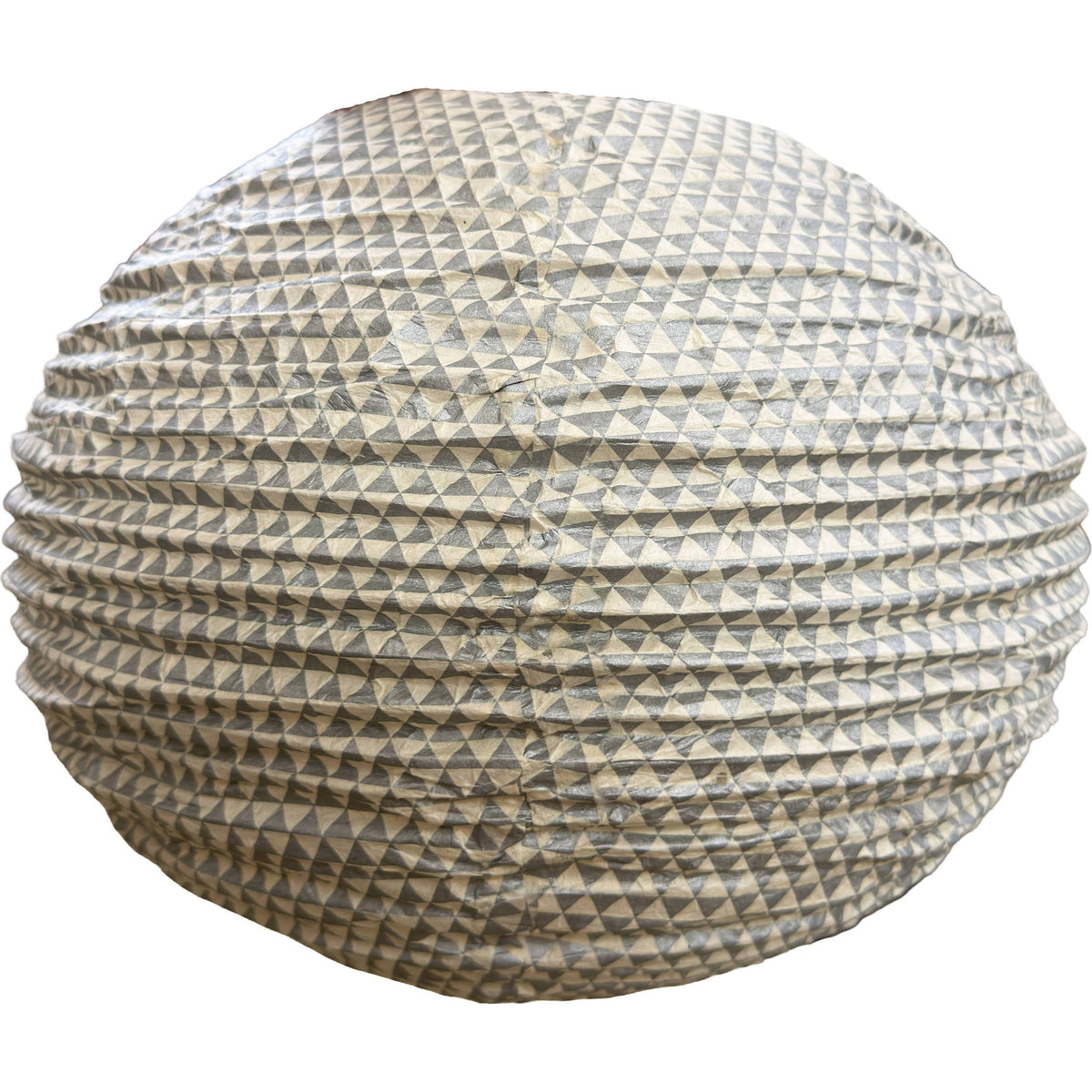 Lokta paper lampshade - Round Triangle Silver