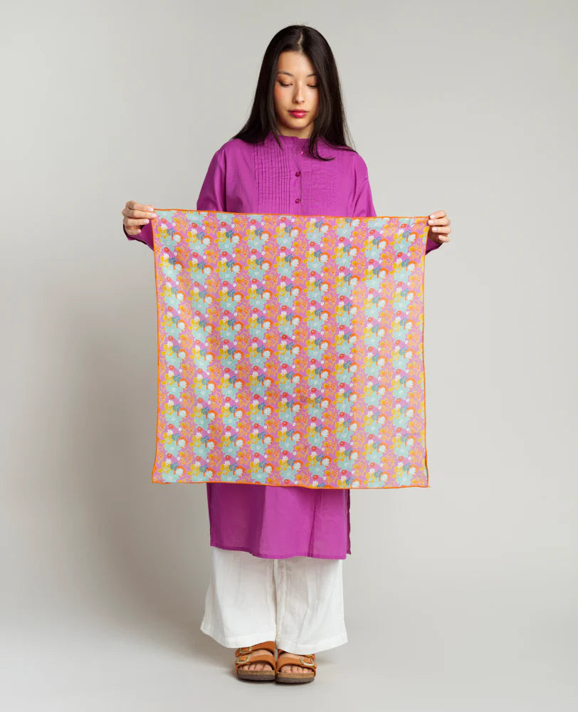 Les Touristes Square Scarf - Mackintosh Purple