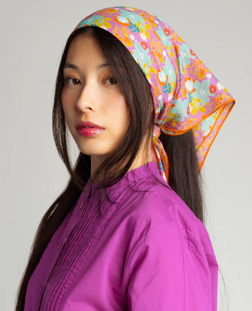 Les Touristes Square Scarf - Mackintosh Purple