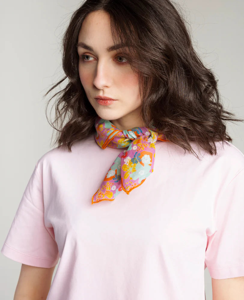 Les Touristes Square Scarf - Mackintosh Purple