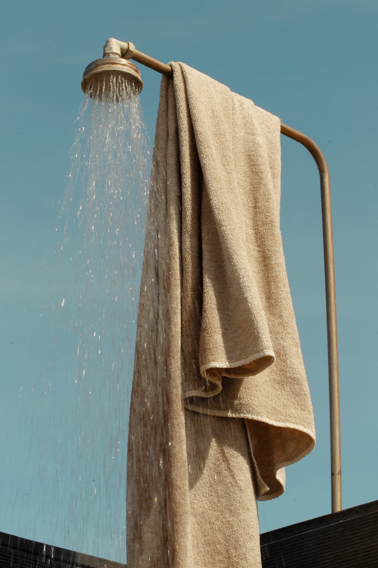 KIVI Terry Large Linen Towel - White Linen
