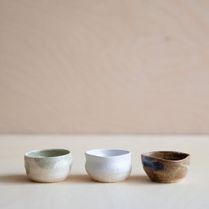 5 Sake Cups in Wooden Box - Rouge