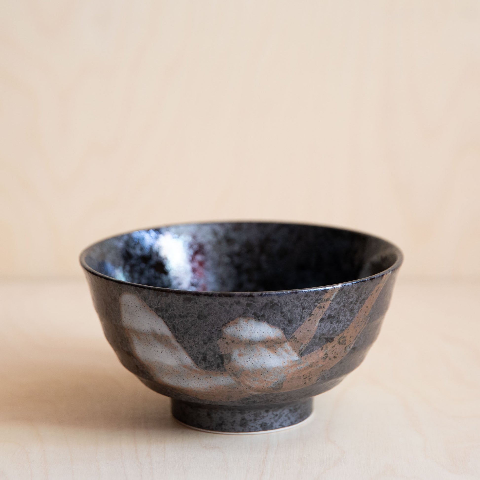 Brown Arahakeme Glaze Ceramic Udon Bowl