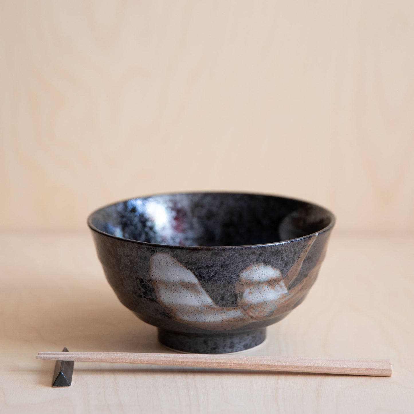 Brown Arahakeme Glaze Ceramic Udon Bowl