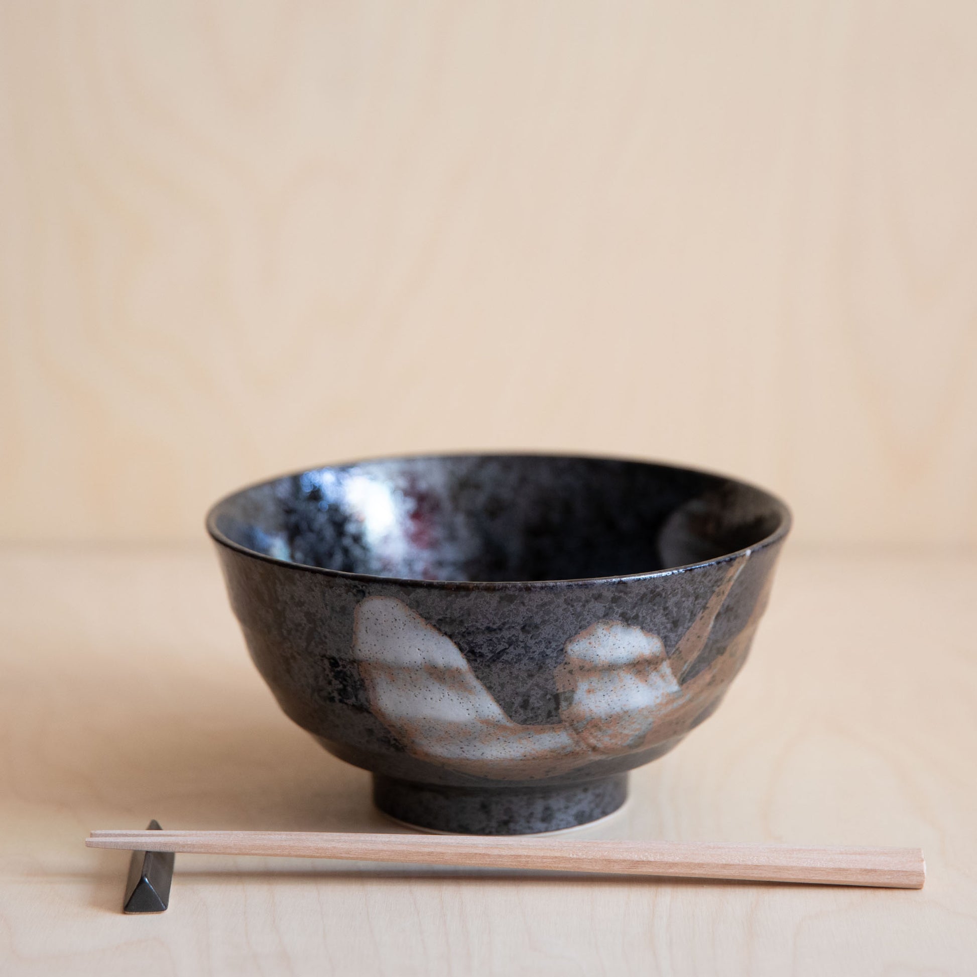 Brown Arahakeme Glaze Ceramic Udon Bowl