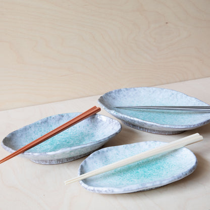 Aqua Splash oval plate-20cm