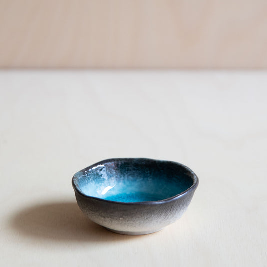 Turquoise Crackle Glass Glaze Dish – Small